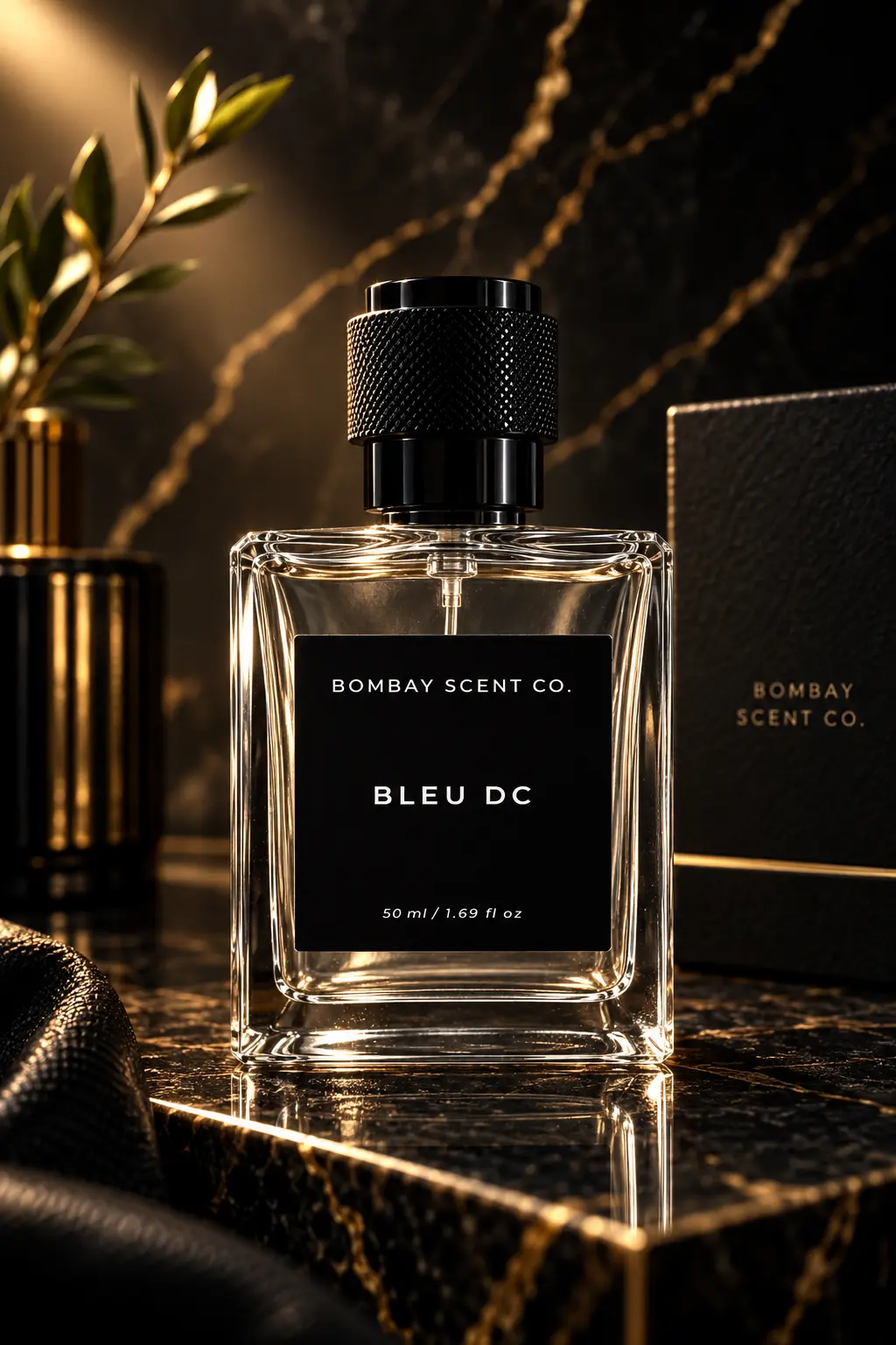 Bombay Scent Co. Bleu DC luxury-inspired perfume bottle